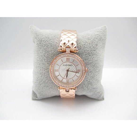 Women Ellen Tracy Quartz WR Analog 30mm Round Watch (H367) "New Battery" - Picture 5 of 10